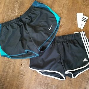 Running Shorts Nike Adidas brief liner charcoal